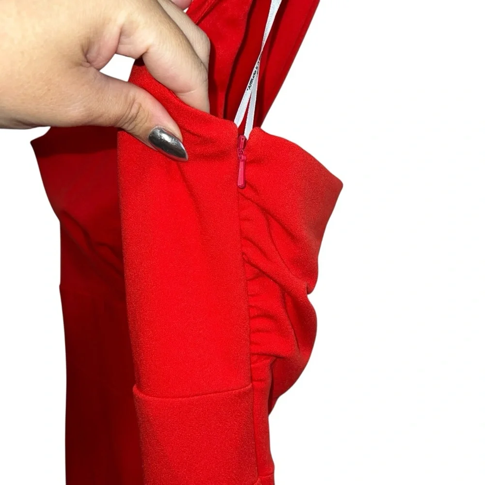 NEW NWT Katie May X REVOLVE Edgy One Shoulder Maxi Gown In Cherry Red